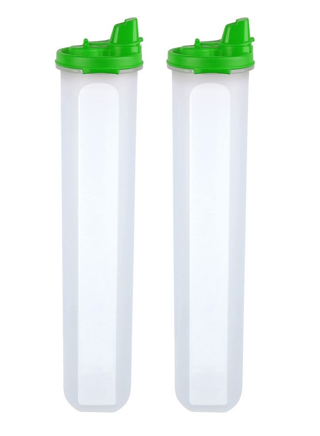 Cutting EDGE Air-Tight & Leak Proof Plastic Oil Pourer - for Vinegar, Sauces, Olive & Refined Oils, Easy Flow, BPA Free, Refrigerator Safe (Green) (Set of 2, 1.1L) - Image 3